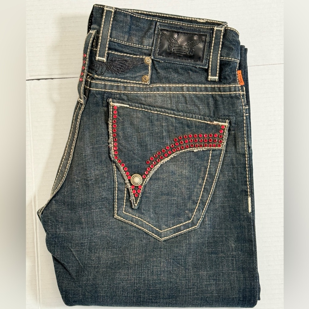 New Men's ROBIN'S JEAN sz 29 Arabesque Jeans with Crystals
